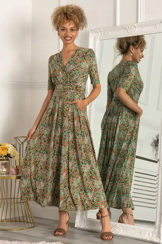 Saniya Print Jersey Maxi Dress - Jolie Moi