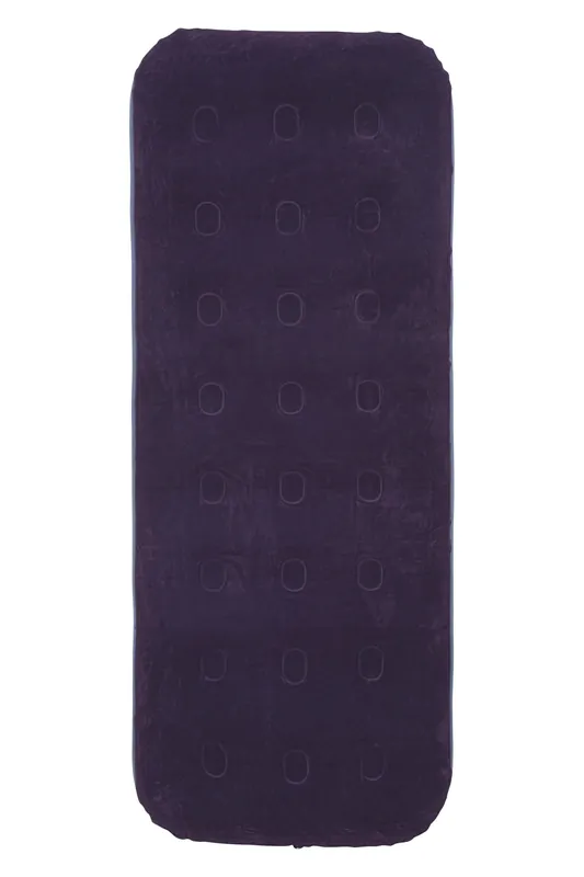 Lightweight Pump Inflated Soft Velour Finish Single Flocked Air Bed - Mountain Warehouse