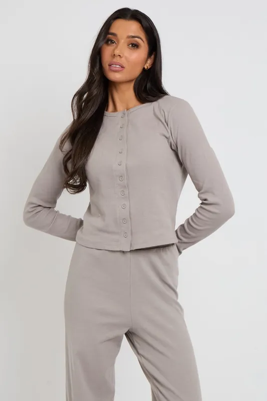 Long Sleeved Button Front Top - Urban Bliss