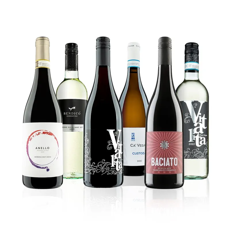 Italian Customer Favourites Mixed Wine Case 6 Bottles (75cl) - Virgin Wines