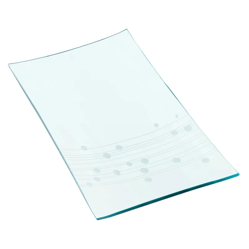 Etched Line Dot Etched Line Large Glass Plate - Orsina
