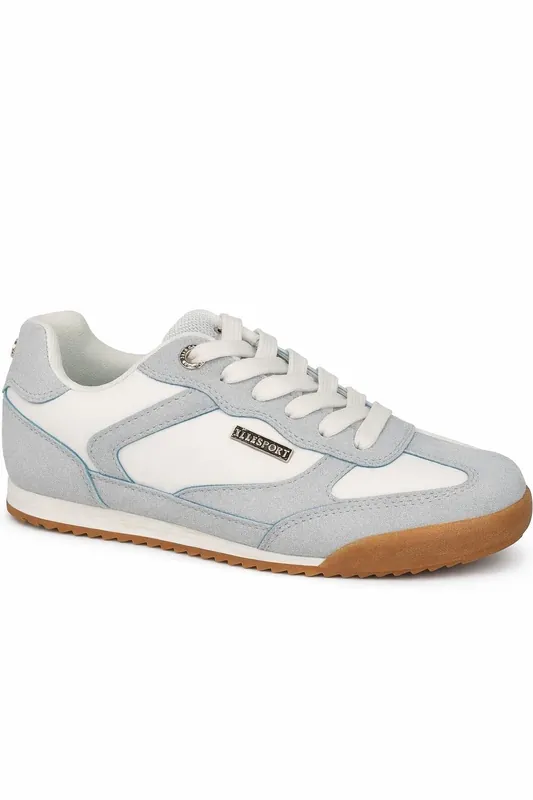 Retro Trainers with Lace Fastening and Cushioned Sole - Elle Sport