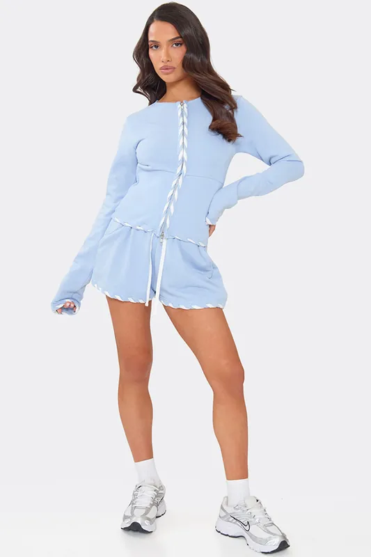 Lace Up Low Rise Sweat Shorts - EGO