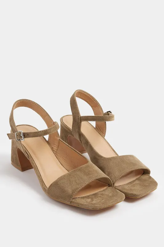 Faux Suede Block Heel In Standard Fit - Long Tall Sally