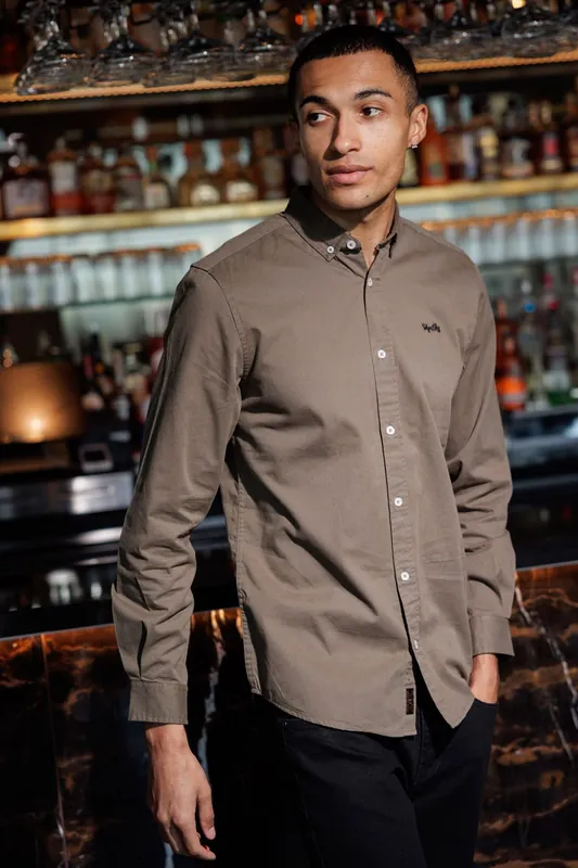 Cotton Oxford Long Sleeve Shirt - Tokyo Laundry