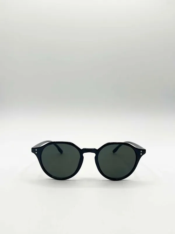 Classic Preppy Plastic Frame Sunglasses - SVNX
