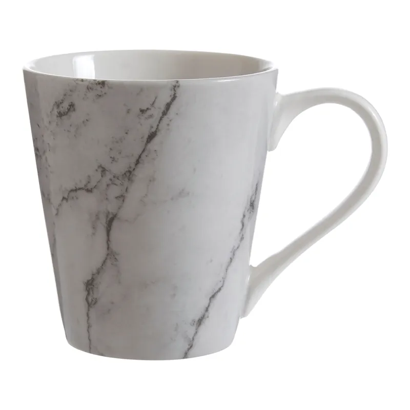 Orsina 16Pc White and Grey Marble Effect Dinner Set, 16Pc Dinner Set, Porcelain Dinner Set, Ceramic Dinner Set