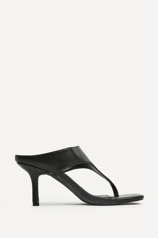 Kyoto Black Mule Heels - Linzi
