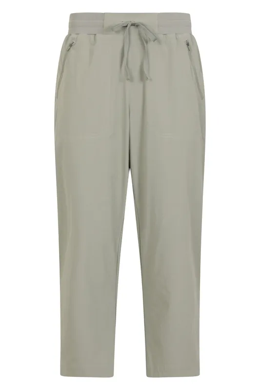 'Explorer' Lightweight Elastic Waist Casual Multi Pocket Capri Trouser - Mountain Warehouse