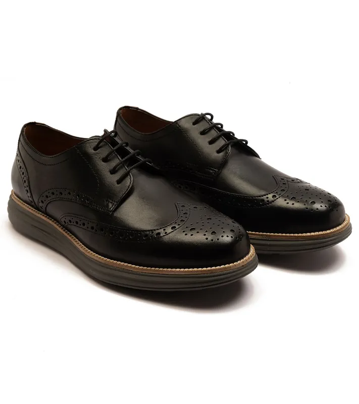 HARRINGTON' Derby Brogue Casual Leather Lace Up Shoe - Thomas Crick