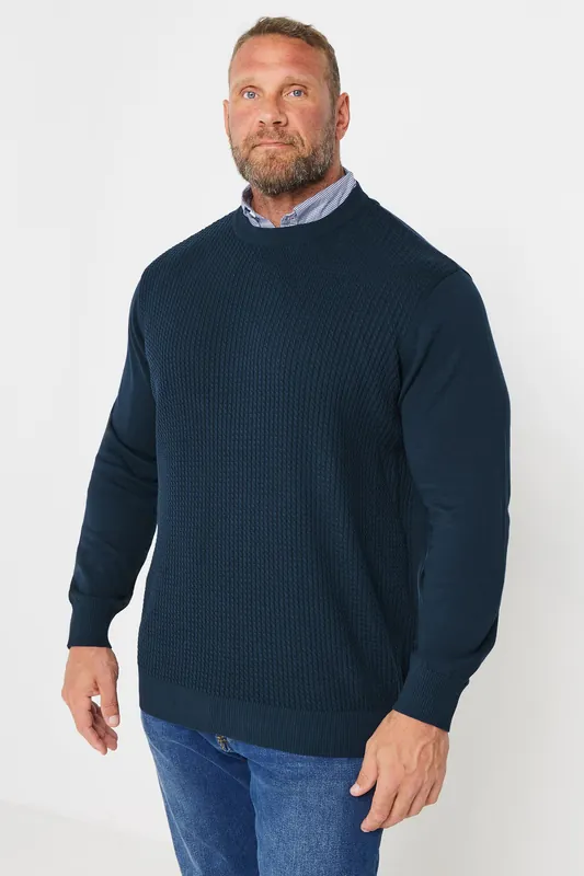 Cable Knit Mock Shirt Jumper - BadRhino