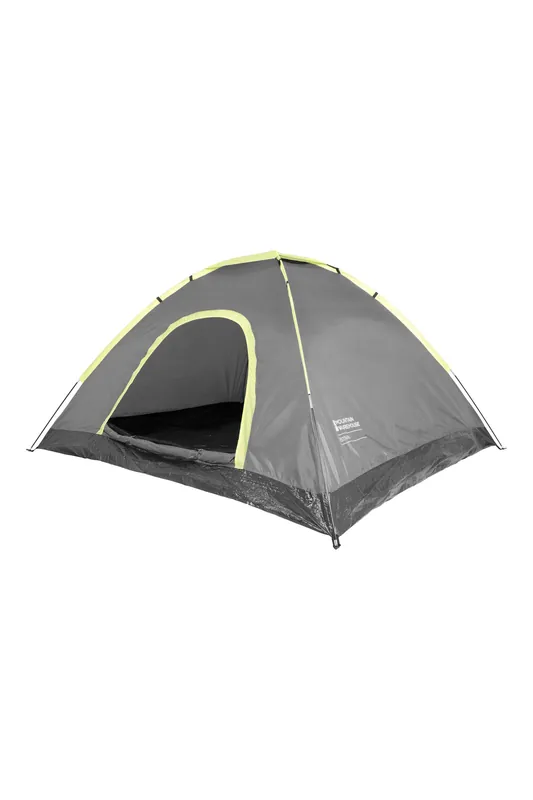 'Festival Fun' Water Resistant Lightweight Sturdy 4 Man Dome Tent - Mountain Warehouse