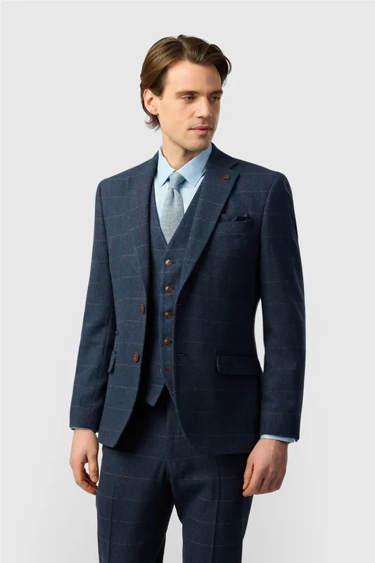 Single Breasted Two Button Tailored Suit Jacket - Antique Rogue
