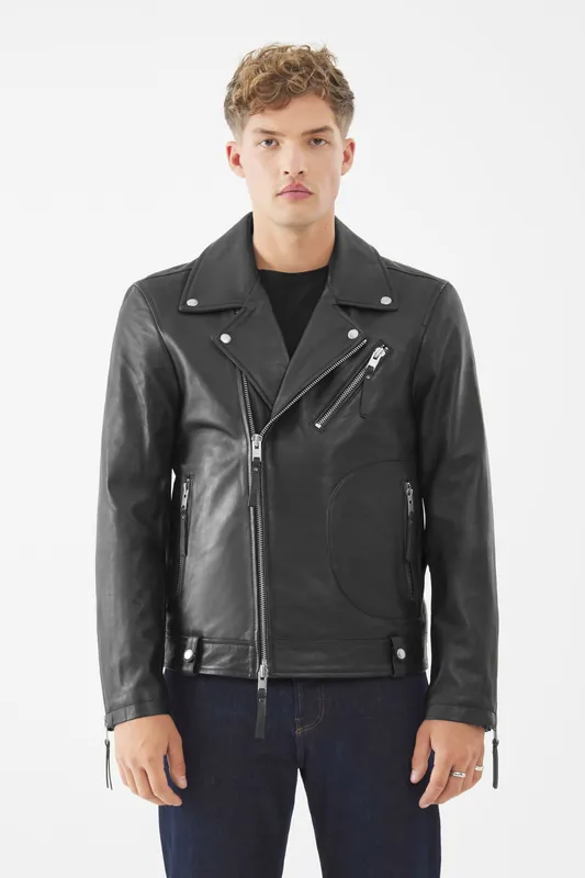 Real Leather Jacob Biker Jacket - Bolongaro Trevor