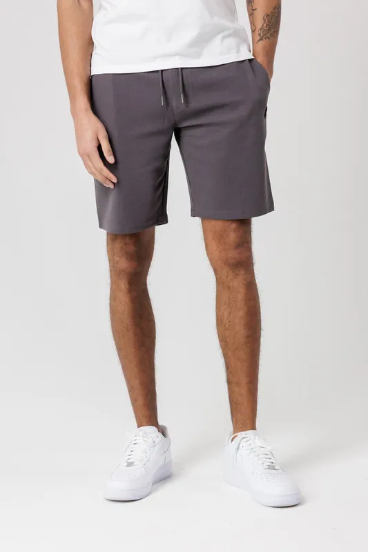Jogger Shorts with Logo Badge and Drawstrings - Tokyo Laundry