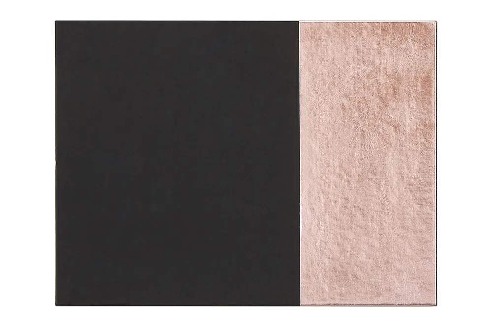 Set Of Four Dipped Black And Rose Gold Placemats, Contemporary Heat Resistant Dining Mats - Orsina