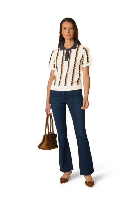 Wavy Pointelle Sweater - Adrianna Papell