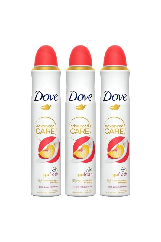 Advanced Care 'Antiperspirant' Spray Peach&White Blossom, 3x200ml - Dove