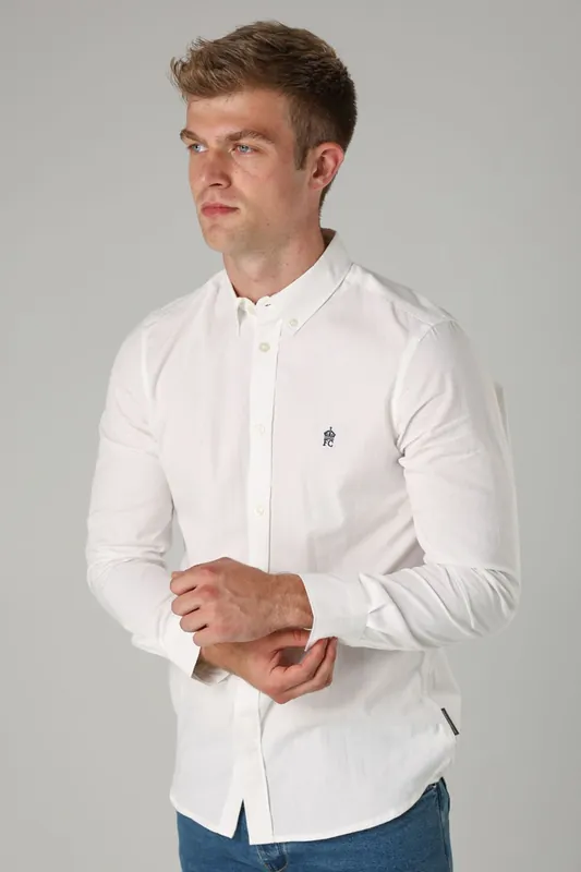 Cotton Long Sleeve Oxford Shirt - French Connection