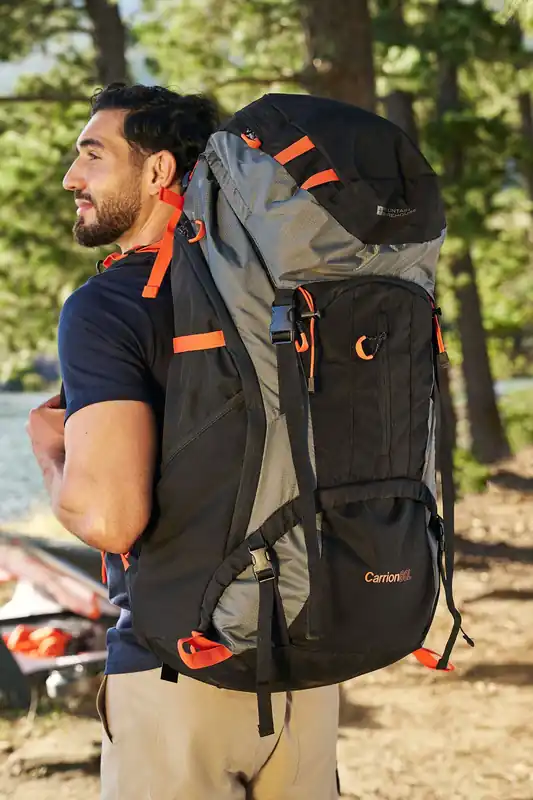 'Carrion' Large Padded Lightweight Adjustable Strap 80L Rucksack - Mountain Warehouse