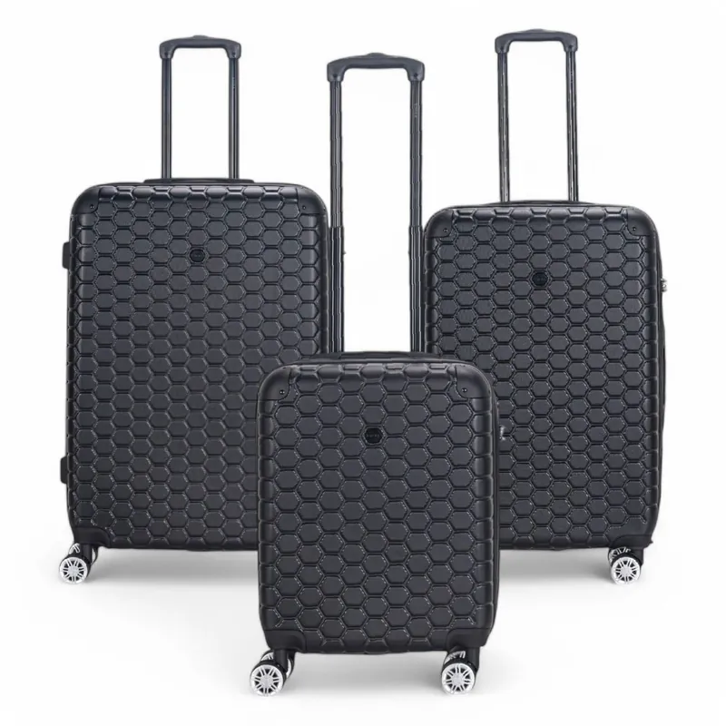 Hard Shell ABS 8 Wheel Luggage Travel Cabin Holiday Bags Suitcase - Infinity Leather