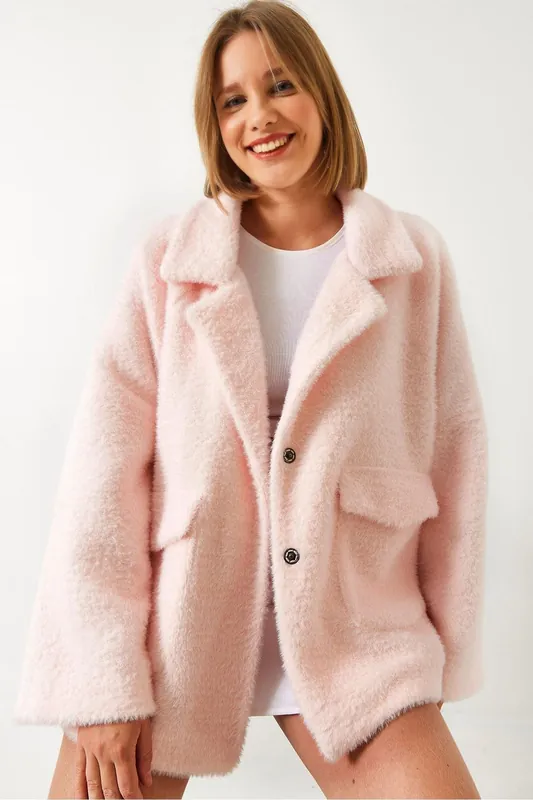 Oversized Faux Fur Coat - Bianco Lucci