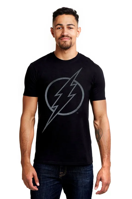 Flash Line Logo Cotton -shirt Black