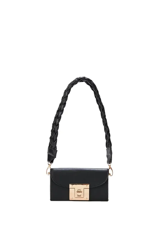 Mini Shoulder Bag with Chuncky Braided Strap - Belissh