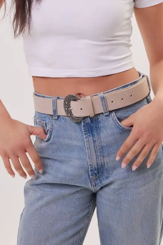 Faux-Suede Western Belt