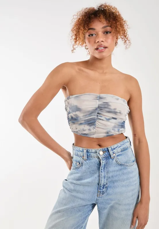 Printed Distressed Print Corset - Pink Vanilla