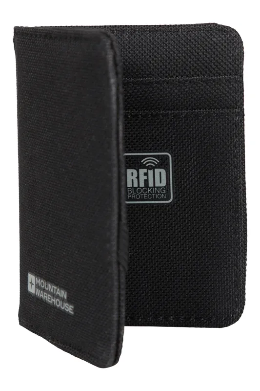 Lightweight Compact Durable Secure Slimline Travel RFID Card Holder - Mountain Warehouse