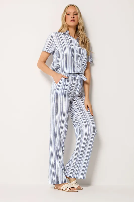 Tall Stripe Wide Leg Trousers - Long Tall Sally