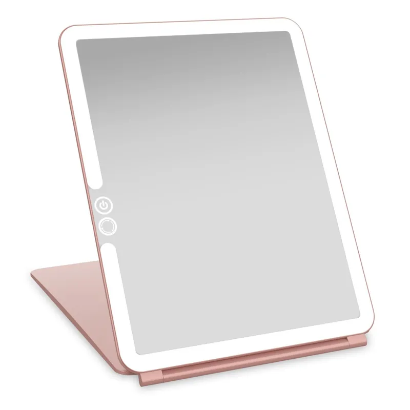 Eclipse Travel Mirror | LED Lighted Rechargeable Vanity Makeup Mirror - LUNA London