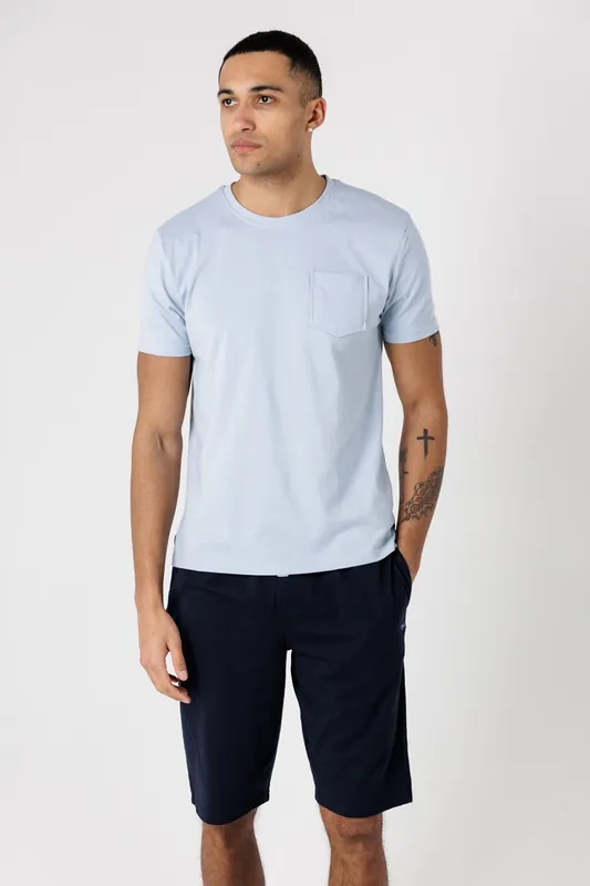 Cotton Crew Neck T-Shirt and Shorts Pyjama Set