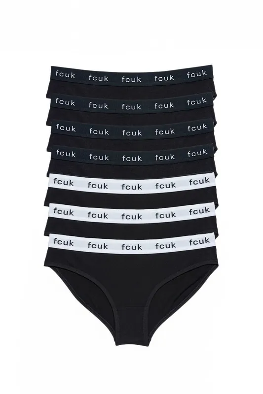 7 Pack Cotton FCUK Ladies Briefs - French Connection