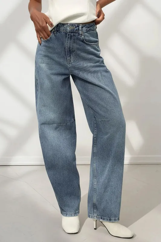 Wide Leg Baggy Fit Denim Jeans - Hiccup