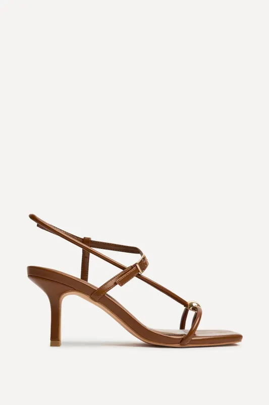 Immersed Tan Heeled Sandals - Linzi