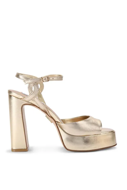 Miliana Gold' Leather Heels - STEVE MADDEN