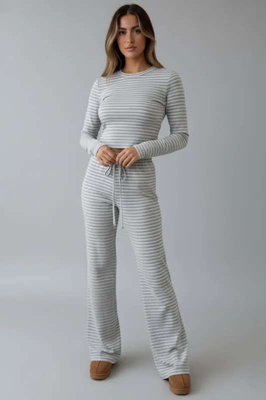 Striped Long Sleeve Top and Trouser Co-Ord