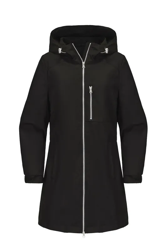 Waterproof Hooded Jacket with Decorative Chest Zipper - MODISHION
