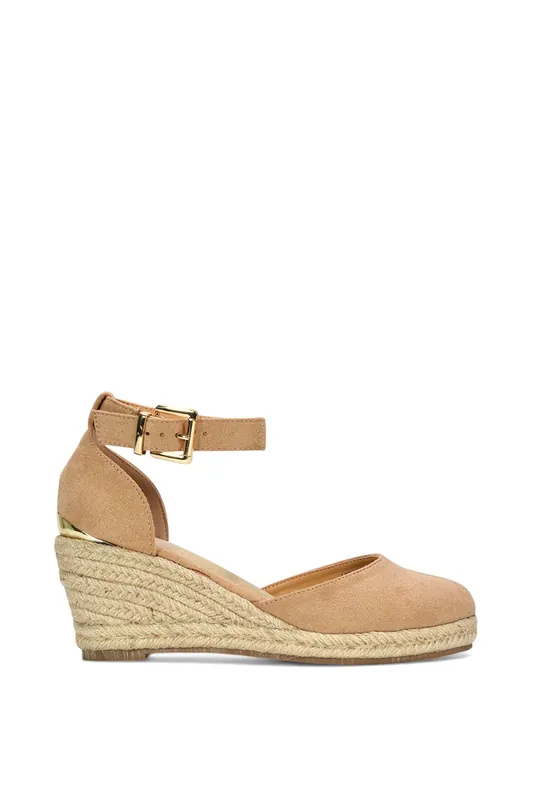Forest' Closed Toe Espadrille Wedge Heel Sandals - XY London