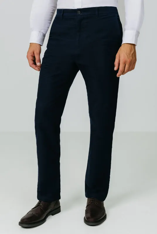 Navy Moleskin Trousers - Dobell
