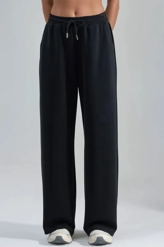 Mid Waist Wide Leg Modal Pants - Busem