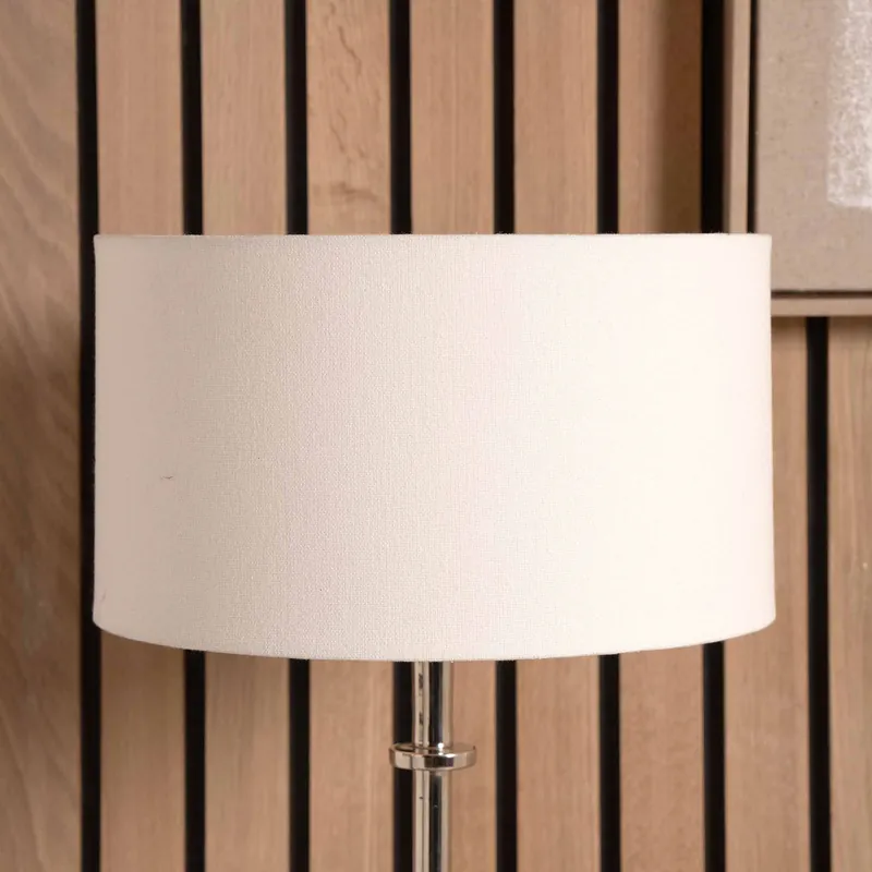 White Cylinder Cotton Lamp Shade for Table Lamps and Floor Lamps - Ruma