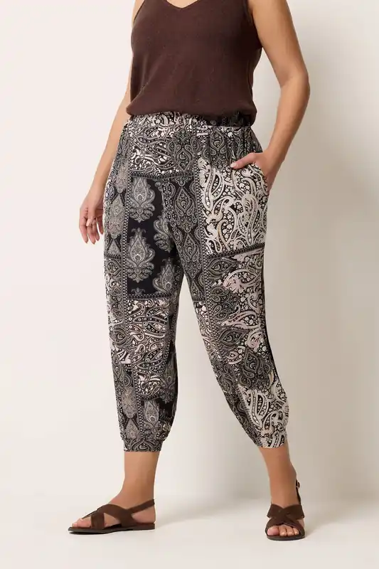 Paisley Cropped Trousers - Yours