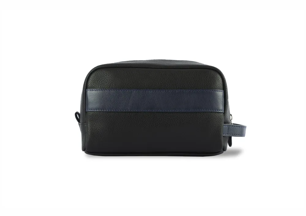 Walter Leather Washbag - Silver Street London