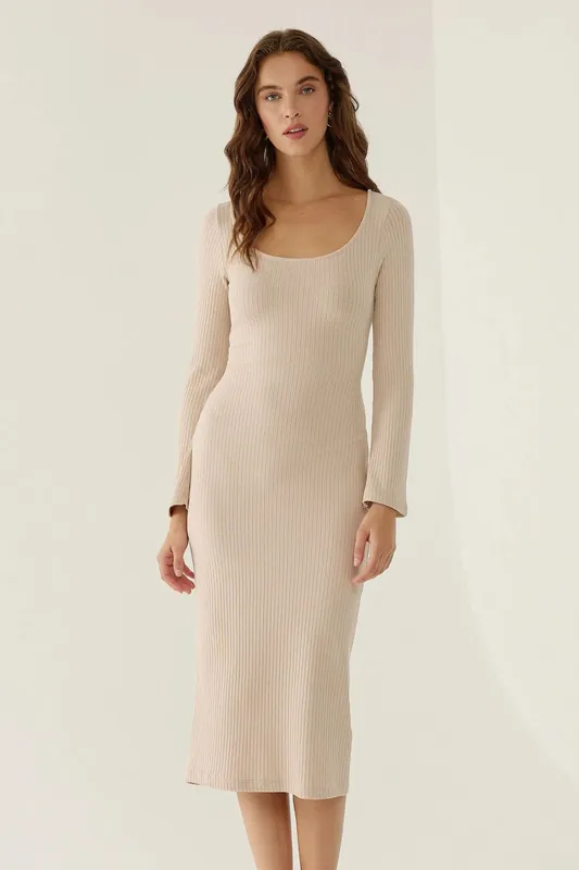 Midi Dress with Pool Collar - Hiccup
