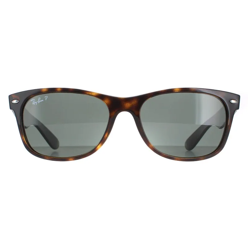 Rectangle Tortoise Green Polarized Sunglasses - Ray-Ban