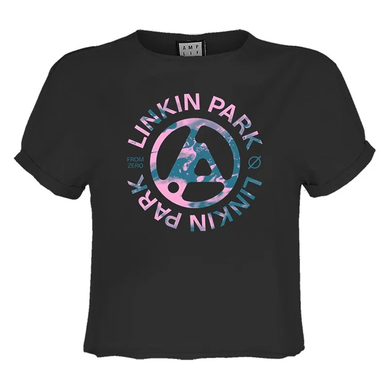 From Zero Camo Spill Linkin Park Crop Top - Amplified
