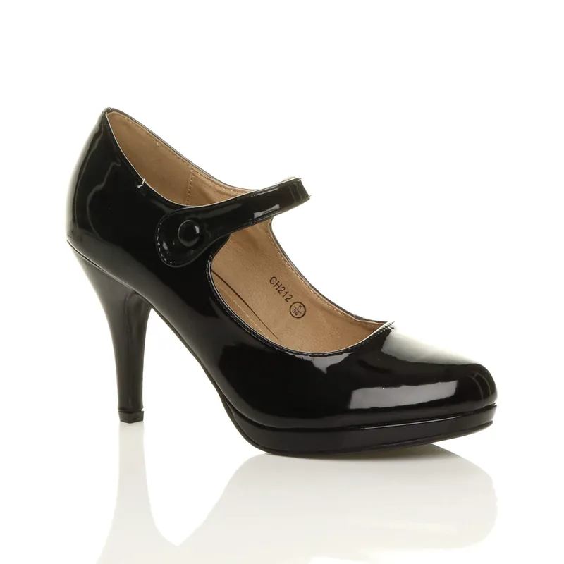 High Heel Mary Jane CourtShoes - AJVANI
